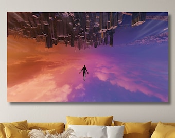 Spider-Man Across The Spider-Verse Poster Canvas,Spider-Man Across The Spider-Verse Poster, Miguel O'Hara Wall Hanging, Kids Room Decor Art