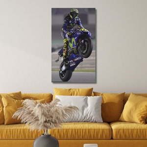 Valentino Rossi POSTER,Kids Gift,Moto GP Superbike Prints,Man Cave Decor,Rossi Front lift on Motorcycle,Valentino Rossi,MotoGP Ready To Hang