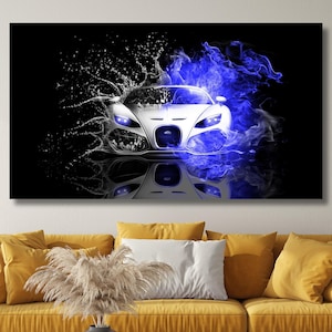 Bugatti Wall Art Canvas Inspired ART, Chiron,Digital Car Print, Car Poster,Bugatti chiron,Automotive Enthusiast,Car Gift, Bugatti Art Chiron