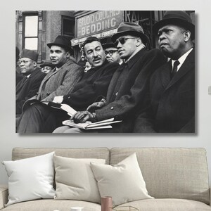 Gordon Parks Harlem Rally 1960 Civil Rights Movement Wall Art Black Lives Matter Print African American Poster Art Ready to Hang Canvas