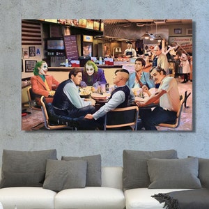 The Best Gangsters Canvas Wall Art,Last Supper Gangsters Poster,Canvas Wall Art,Godfellas Poster,Large Canvas Wall Art,Luxury Wall Art