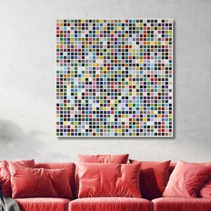 1024 Colours By Gerhard Richter Wall Art Canvas, Gerhard Richter Artworks,1024 colour canvas wall art,Modern Wall decor,Housewarming Gifts