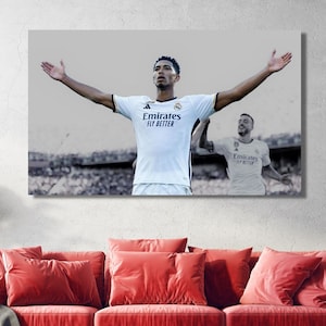 Jude Bellingham Poster, Jude Bellingham Canvas, Soccer Poster Boys Room, Jude Bellingham Wall Art, Bellingham Print , Ready to Hang
