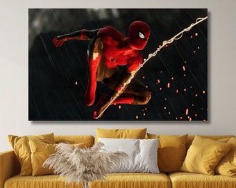 Miles Morales Print, Movie Poster,Into the Spider-Verse Wall Art,Spider-Man Across the Spider-Verse Digital Art Wall Art, Ready to Hang Art