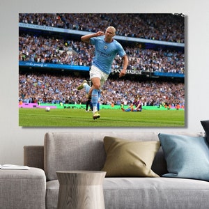 Erling Haaland Print,Football Soccer,Haaland Poster,Erling Haaland Wall Art,Erling Haaland Canvas,Haaland Print,Ready To Hang,Gift For Him
