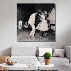 Malick Sidibe Wall Art Canvas,Iconic Christmas Eve Ready To Hang Canvas,Photographer Art Gallery,Iconic Christmas Eve Poster Wall Art Canvas