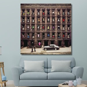 Ormond Gigli Girls in the Windows Canvas Poster Wall Art,Ormond Gigli Artworks,NY City arts,Models in Windows 1960,Fashion Photography Print