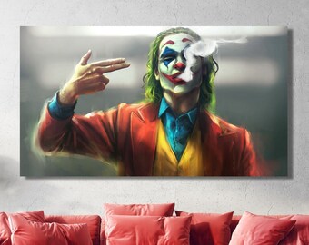 Joker Quote Poster Canvas , Wall Art Wall Decor Extra Large Wall Art, Dinning Room Decor Luxury Wall Art Comic Poster, Ready To Hang Canvas