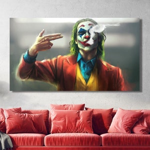 Joker Quote Poster Canvas , Wall Art Wall Decor Extra Large Wall Art, Dinning Room Decor Luxury Wall Art Comic Poster, Ready To Hang Canvas