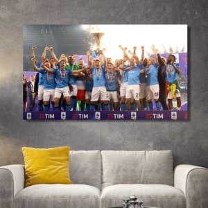 Serie A 2023 Champions SSC Napoli Wall Art,SSC Napoli Canvas , Serie A Wall Art,Gift for Kids,Football Poster,Napoli Canvas, Napoli Poster