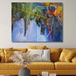 Gerhard Richter Clouds Canvas Wall Art, Print Design, Abstract Wall Art, Expressionist Decor for Home & Office Canvas, Ready to Hang Canvas