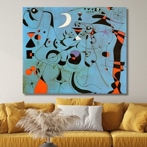 Joan Miro Exhibition Art ,Joan Miro Print, Surrealism Art,Joan Miro Canvas Wall Print,Joan Miro Poster,Joan Miro Christmas Gift Wall art