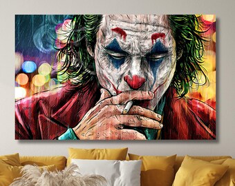Joker Quote Canvas Poster, Wall Art Wall Decor Extra Large Wall Art, Dinning Room Decor Luxury Wall Art Comic Poster, Ready To Hang Canvas