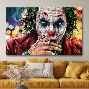 Joker Quote Canvas Poster, Wall Art Wall Decor Extra Large Wall Art, Dinning Room Decor Luxury Wall Art Comic Poster, Ready To Hang Canvas