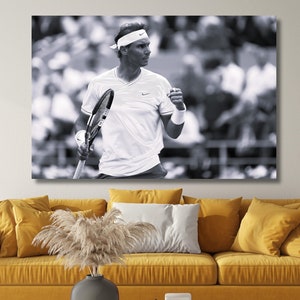 Rafael Nadal Poster,Rafael Nadal Wall Art Canvas,Nadal Print,Nadal Wall Art,Nadal Print,Sports Wall Art,Tennis Fan Gift,Ready to Hang Canvas