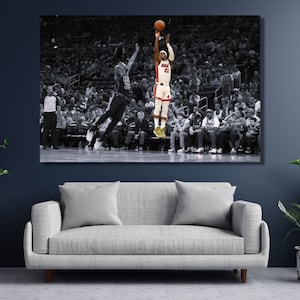 Last Shot Poster Print, Jimmy Butler Poster, Jimmy Butler Canvas Wall Art,NBA 2023 Conference Final, Man Cave Wall Decor,Miami Heat Wall Art