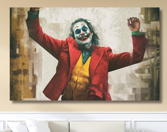 Joker Wall Art Quote Poster Canvas,Wall Decor Extra Large Wall Art, Dinning Room Decor Luxury Wall Art Comic Poster, Ready To Hang Canvas