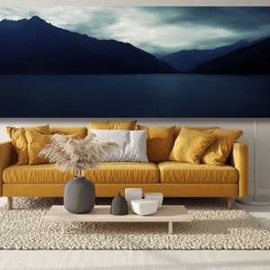 Dark Mountains Canvas Print Art,Beautiful Dark Mountains Print Art canvas,Landscape Canvas  Art,Modern Wall Art,Living Room Home Wall Decors