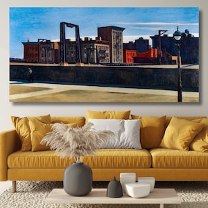 Edward Hopper Canvas Reproduction Wall Art, Modern Wall Art,Hopper Wall Art,Edward Hopper Print,Edward Hopper Museum Painting, Ready to Hang