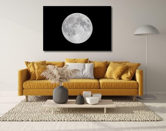 Full Moon Art Moon Poster Moon at Night Moon Art Moon Canvas Moon Decor Moon Home Decor Moon Photo Moon Wall Art Moon Wall Decor Universe
