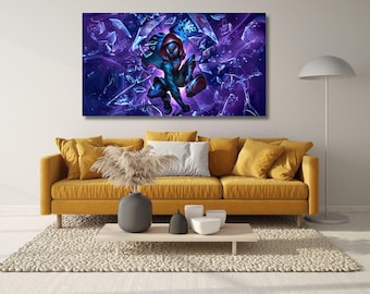 Miles Morales Print Spider-Man Poster, Movie Poster,Into the Spider-Verse Wall Decor,Spider-Man Across the Spider-Verse Digital Art Wall Art