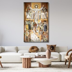 Jesus Touchdown Ready To Hang Wall Art, Touchdown Jesus Poster Print, Notre Dame College Jesus Poster Art Fighting Irish Bar Dorm Room Gift