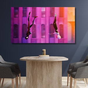 Spiderman-and-Gwen-Stacy-Together-Spider-Man Across The Spider-Verse Poster Canvas,Spider-Man Across The Spider-Verse Poster,Kids Room Decor image 2