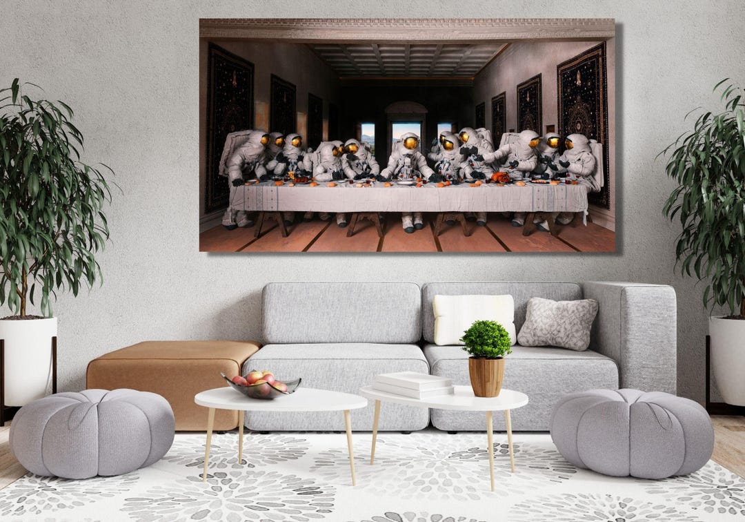 Last Supper Astronauts Canvas Wall Art -poster, Art Print, Wrapped