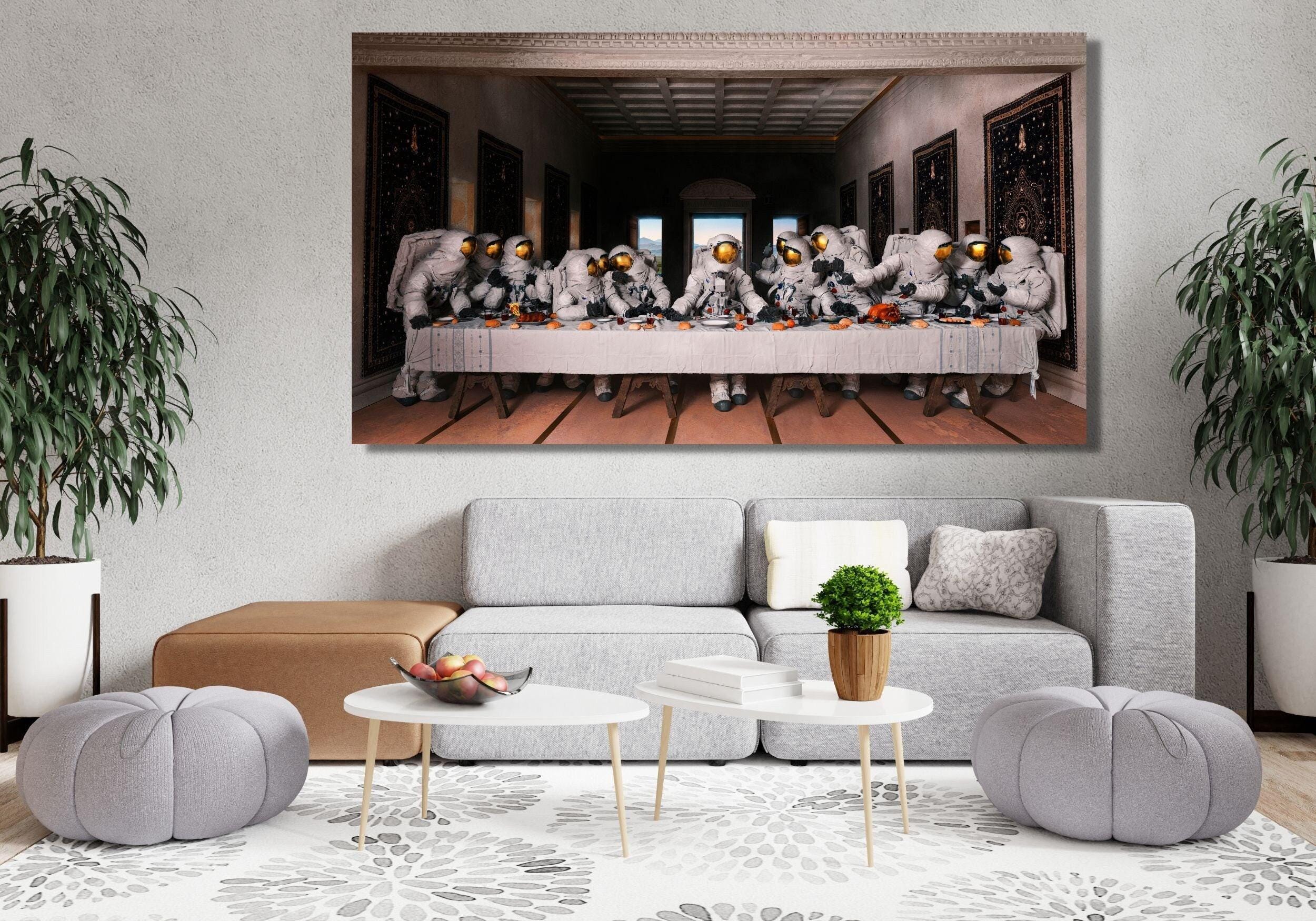 Last Supper Astronauts Canvas Wall Art -poster, Art Print, Wrapped