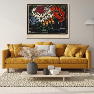 Sturts Desert Pea by Margaret Preston Ready to Hang Canvas Wall Art,Margaret Preston Painting,Quality Print,Home Decor Art,Housewarming Gift