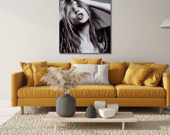 Kate Moss Poster Ready to Hang Wall Art Kate Moss Canvas Poster Fashion Print Life is Joke Fashion Print Fashion Wall Art Oversize Wall Art