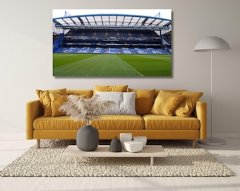Chelsea FC Poster, Stamford Bridge Print, Chelsea Football Poster, Football Gift, Wall Decor Poster Print Poster Canvas Ready to Hang Canvas