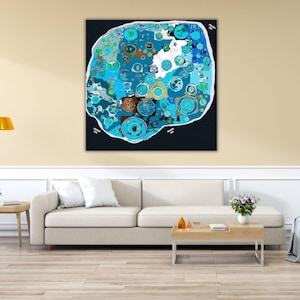 Terra Infinita Poster Print, Flat Earth Map High Resolution Canvas,Extra Terrestrial Science Proof Antarctica Hyperboreia Beyond The Icewall