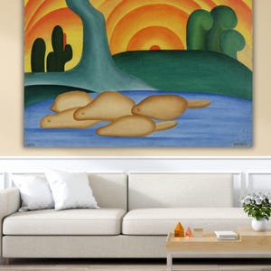 Tarsila do Amaral Setting Sun 1929 Archival Quality Art Print, Tarsila do Amaral Quality Print , Tarsila do Amaral Poster, Canvas Art