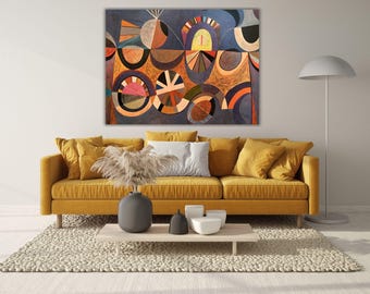 Abstract Mid Century Modern Art by S. Neil Fujita Ready to Hang