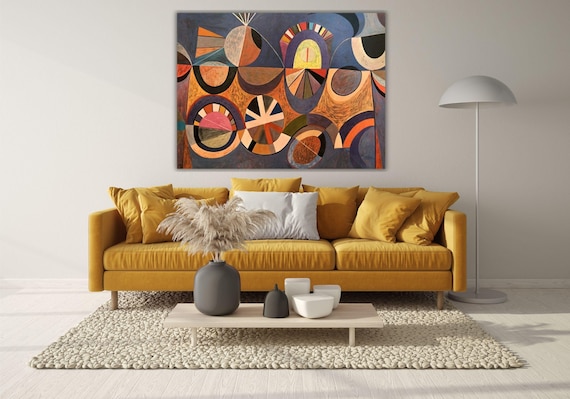 Abstract Mid Century Modern Art by S. Neil Fujita Ready to Hang
