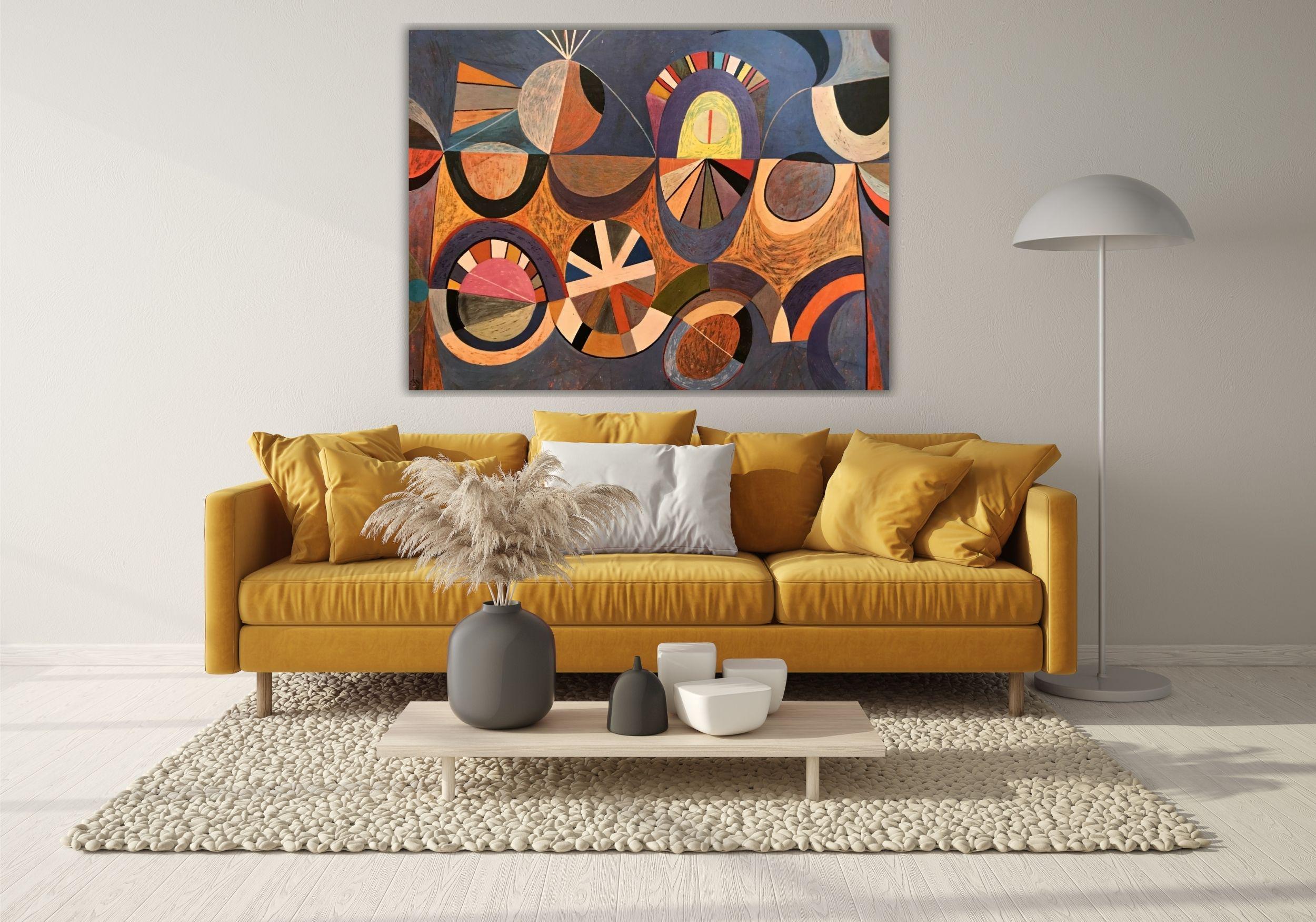 Abstract Mid Century Modern Art by S. Neil Fujita Ready to Hang