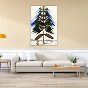 Butterfly Christmas Tree by Salvador Dali Quality Print Framed Canvas Wall Art , Salvador Dali Wall Art, Dali Poster, Salvador Dali Painting