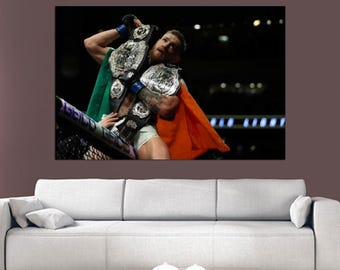 Conor McGregor Ready to Hang Canvas Art,Conor McGregor Canvas Wall Art,Motivation Wall Art,Man Cave Wall Art Decor,Fitness Sports Room Decor