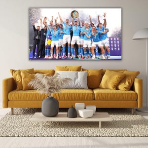 2024-2025 Serie A Champions SSC Napoli Canvas Quality Print Framed Wall Art SSC Napoli Poster Man Cave Wall Art SSC Napoli Print Soccer Game