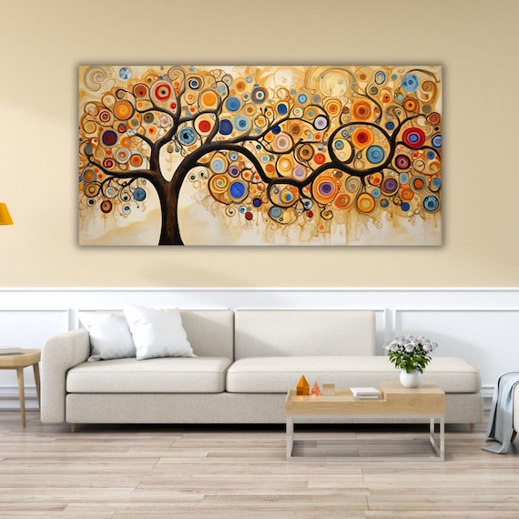 Gustav Klimt Canvas Tree of Life Wall Art,tree of Life Framed Wall