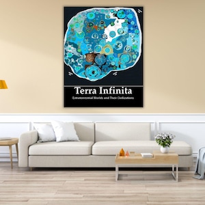 Terra Infinita Print Flat Earth Map High Resolution Wall Art Extra Terrestrial Science Proof Antarctica Hyperboreia Beyond The Icewall Print