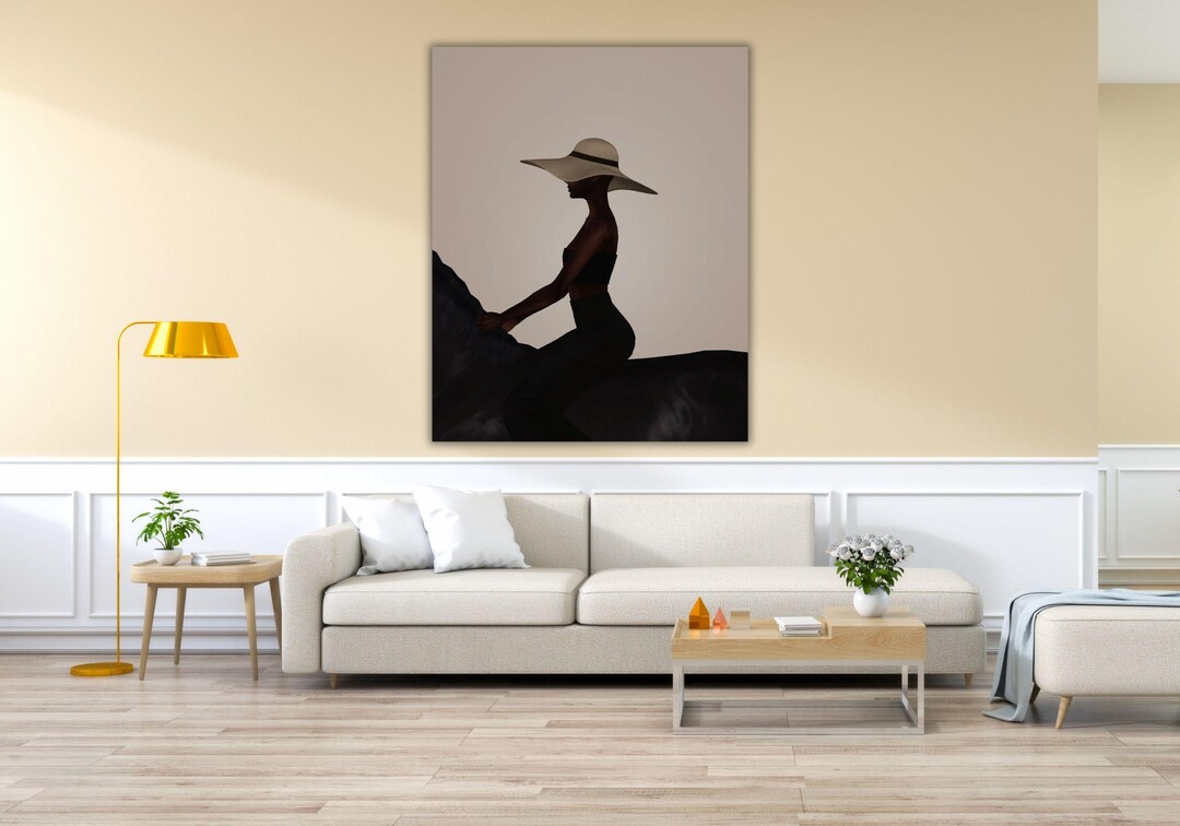 Black Model Art, Black Woman Canvas Wall Art, Horse Riding Fine Art ...