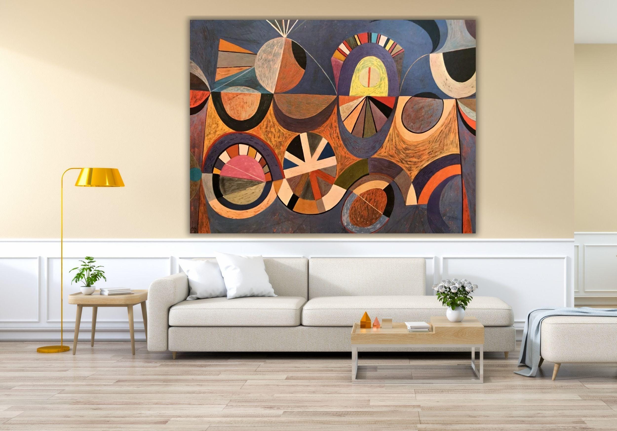 Abstract Mid Century Modern Art by S. Neil Fujita Ready to Hang