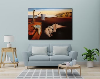 Salvador Dali Die Wahrnehmung der Erinnerung Wand Kunst Leinwand, Malerei, Poster, Druck, Extra Große Wand Kunst, Salvador Dali Gemälde, Fertig zum Aufhängen Kunst