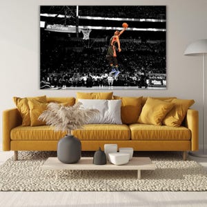 Giannis Dunk Poster Art, Giannis Antetokounmpo Canvas, Giannis Antetokounmpo Decor Shots, Giannis Sports Basketball Star Signed by Giannis