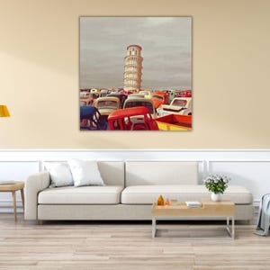 Motor Dump By Jeffrey Smart Ready to Hang Canvas, Quality Print,Wall Art, Jeffrey Smart Poster,Jeffrey Smart Canvas Vintage Art Gift for Her