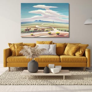 The Plains By Thomas Hart Benton Ready to Hang Canvas Wall Art, Quality Print,Thomas Hart Benton Poster Home Decor American History Wall Art