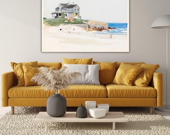 House by the Sea by Edward Hopper Ready to Hang Canvas, Modern Wall Art, Hopper Wall Art, Edward Hopper Print,Edward Hopper Museum Paintings