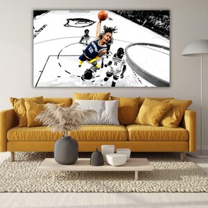 Ja Morant Dunk Wall Art, Dunk Print, Ja Morant Dunk Canvas Wall Art, NBA Canvas, Ja Morant Print, Room Wall Decoration , Basketball Wall Art